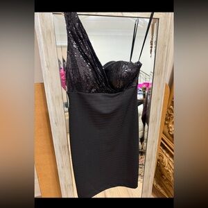 Xscape Black Sequin Dress